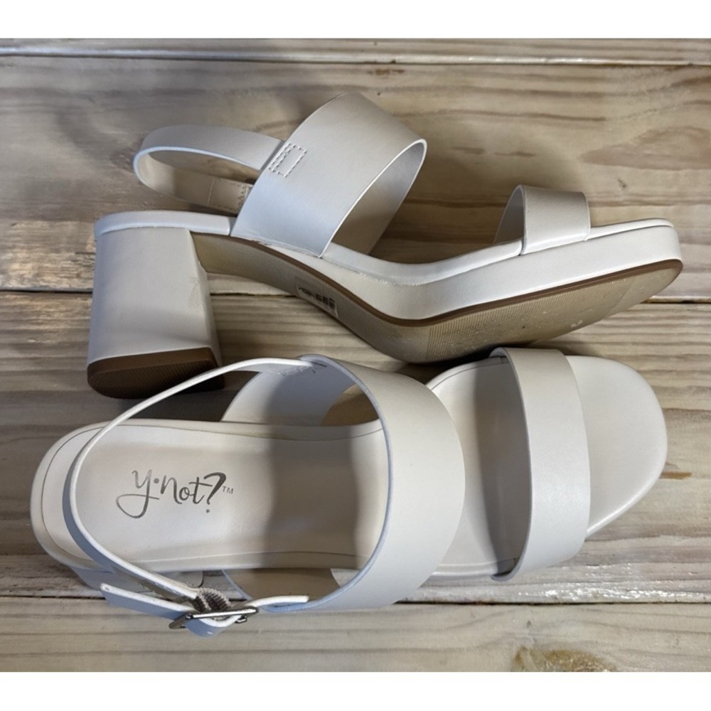 Y-Not? Women's Nude Ankle Lobleys New Bone Strap Sandals 9M